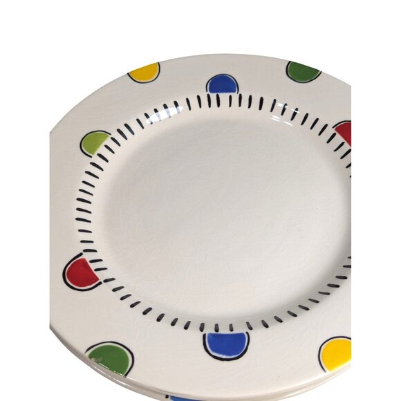 M. Bagwell "Happy Together" Ceramic Salad/Lunch/Dessert Plates Set of 4 - Picture 3 of 8